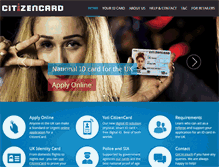 Tablet Screenshot of citizencard.com